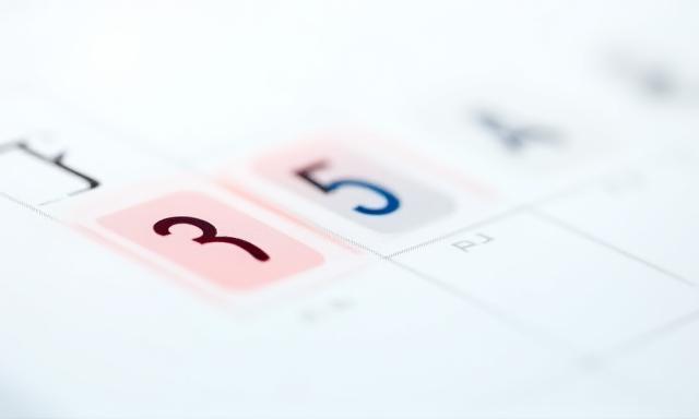 Kalender zeigt Gültigkeit